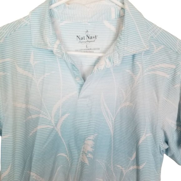 Nat Nast Luxury Originals Mens L White Palm Print - Picture 2 of 5
